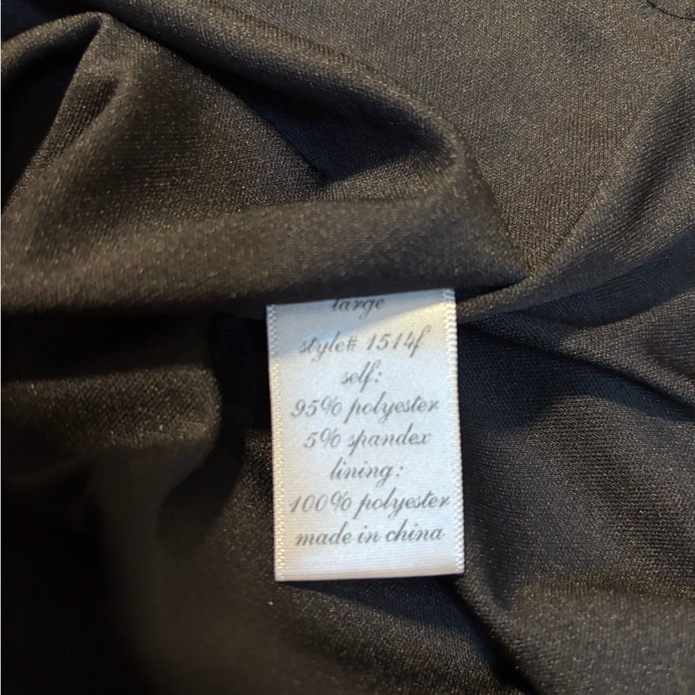 Alya Black Dress with White Lace Accents Lined Size M - Picture 6 of 6
